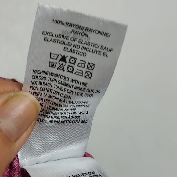 Lucky Brand Pink White Floral Print Top V-neck Short Sleeve Large - Picture 6 of 9